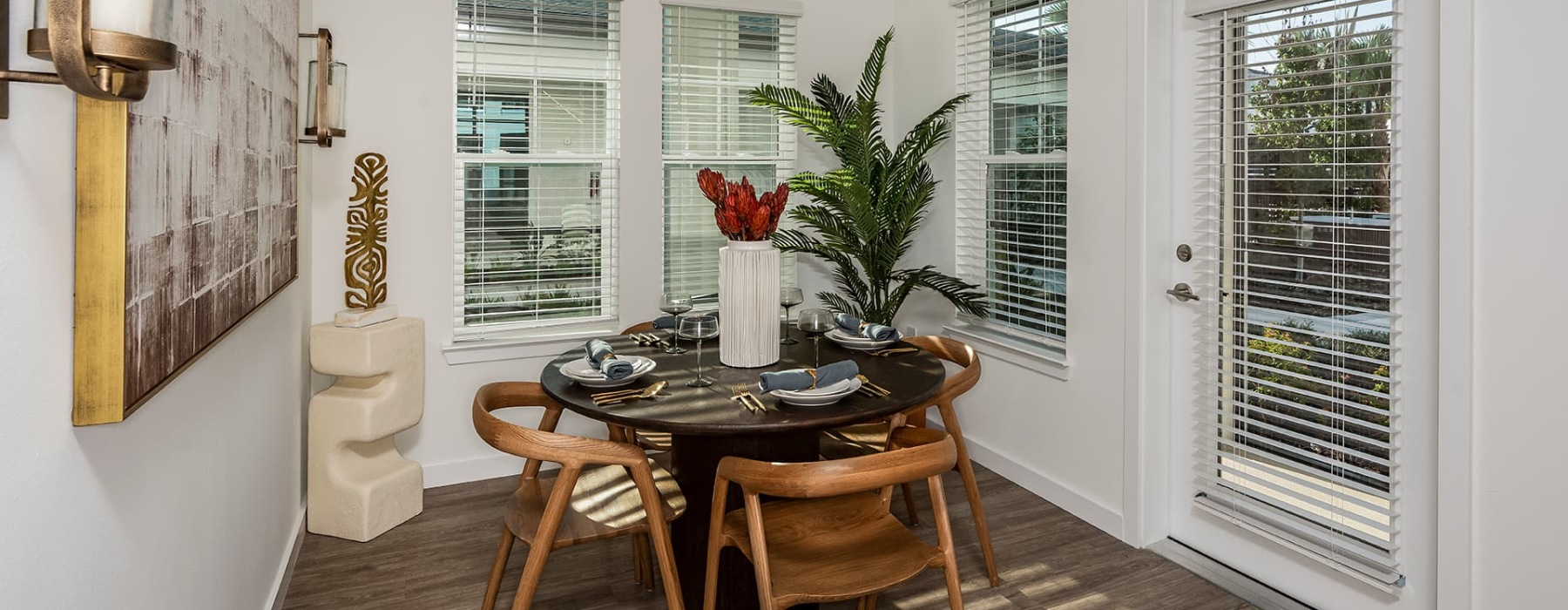 dining area with views of nature